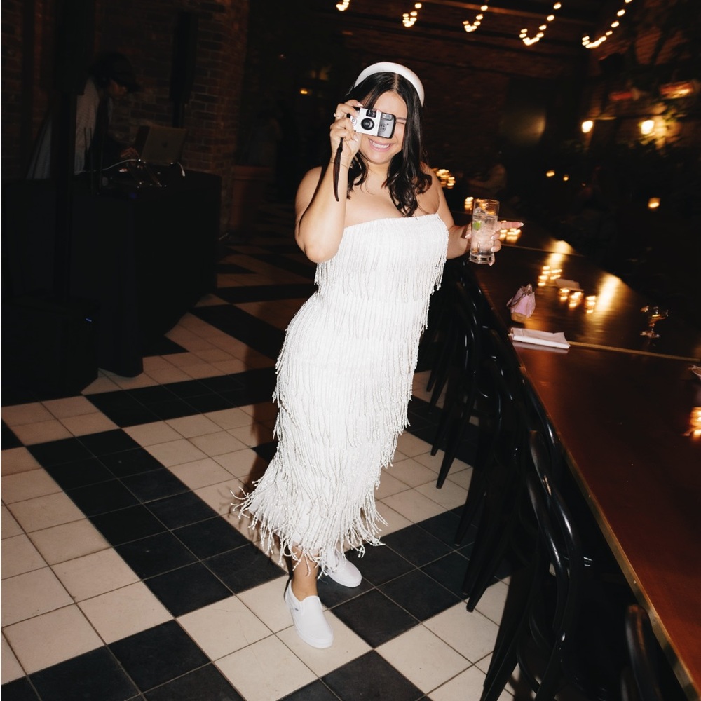 Anthropologie BHLDN Arabella Strapless Midi Sequin Dress